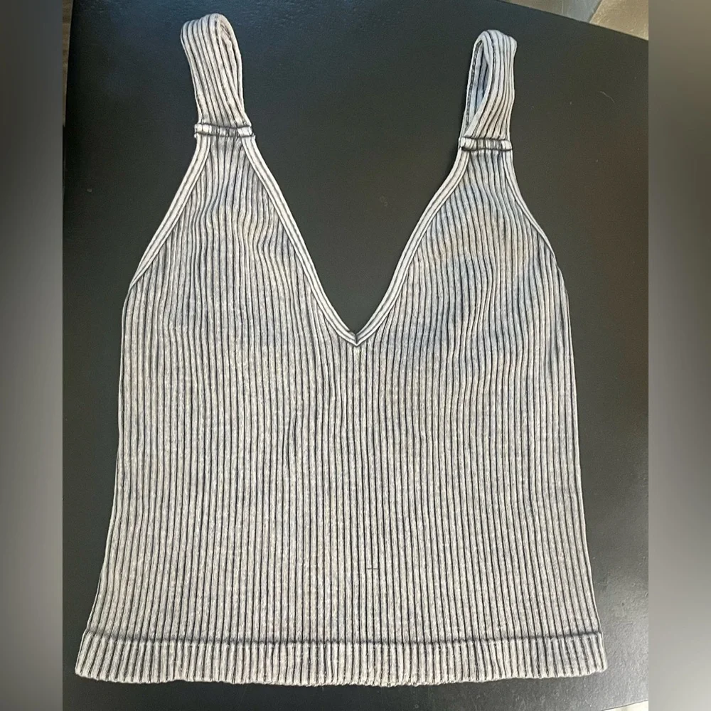 NWOT Intimately Free People Washed Seamless Crop Top X-Small/Small Washe…
